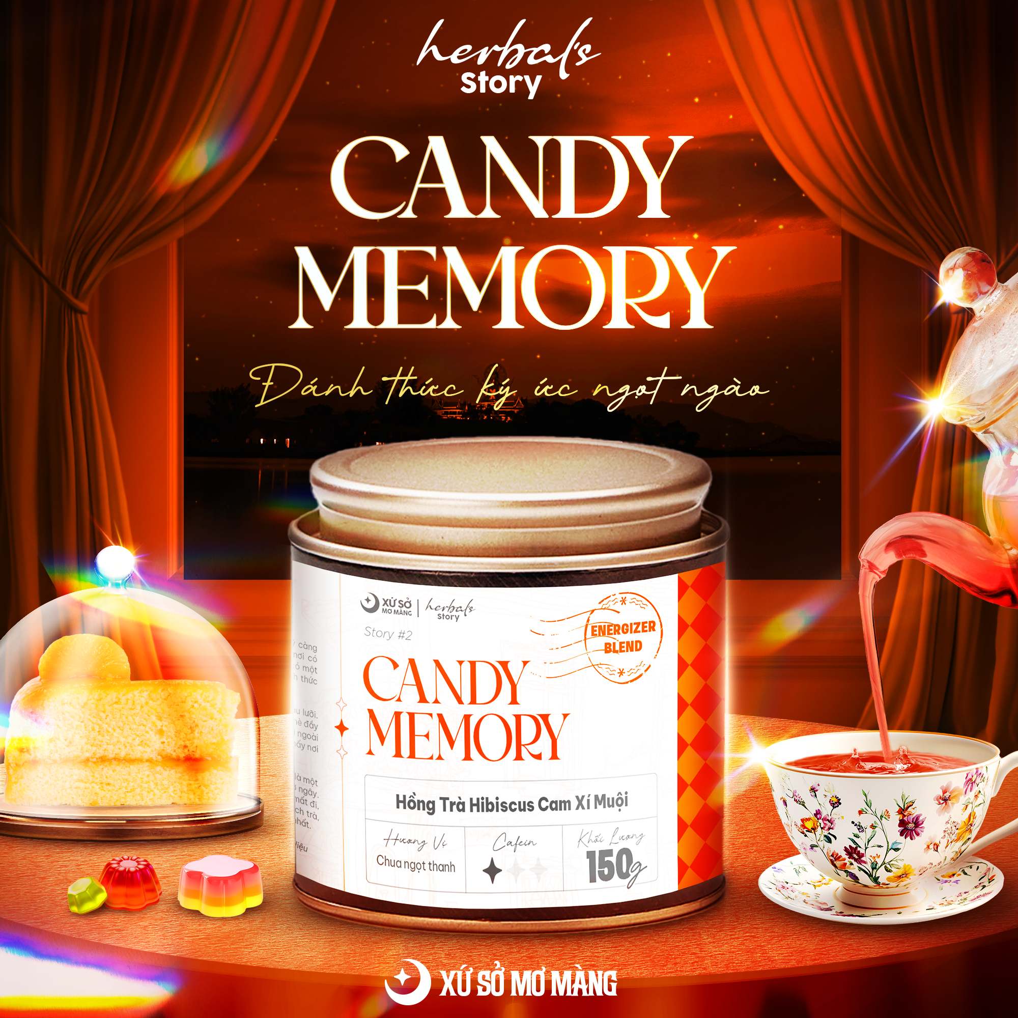 STORY 02: HỒNG TRÀ HIBISCUS CAM XÍ MUỘI - CANDY MEMORY - 100G